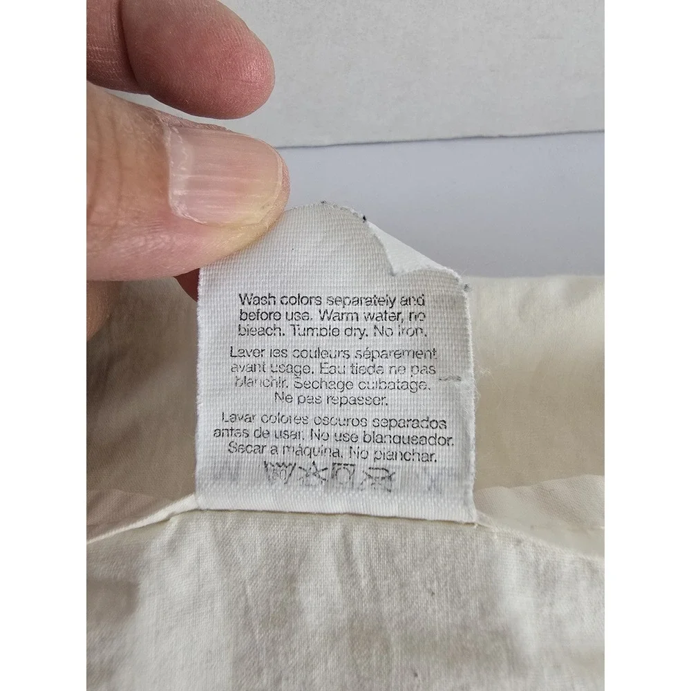 Vintage Martex Twin Flat Sheet Off White Combed Cotton Braided Trim Made in USA